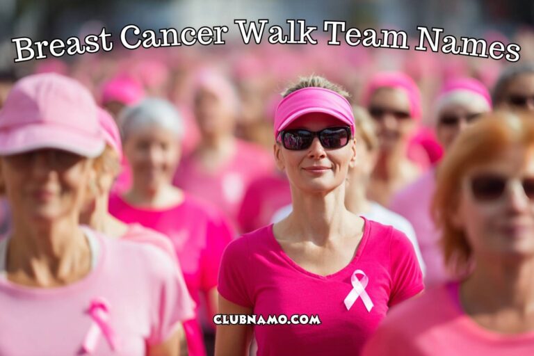 breast cancer walk team names