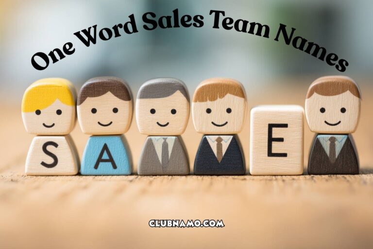 one word sales team names